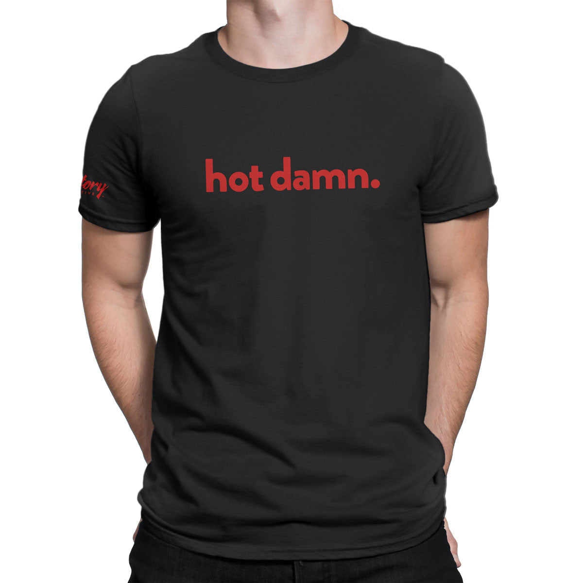 Hot Damn — Men's T-Shirt (Black)