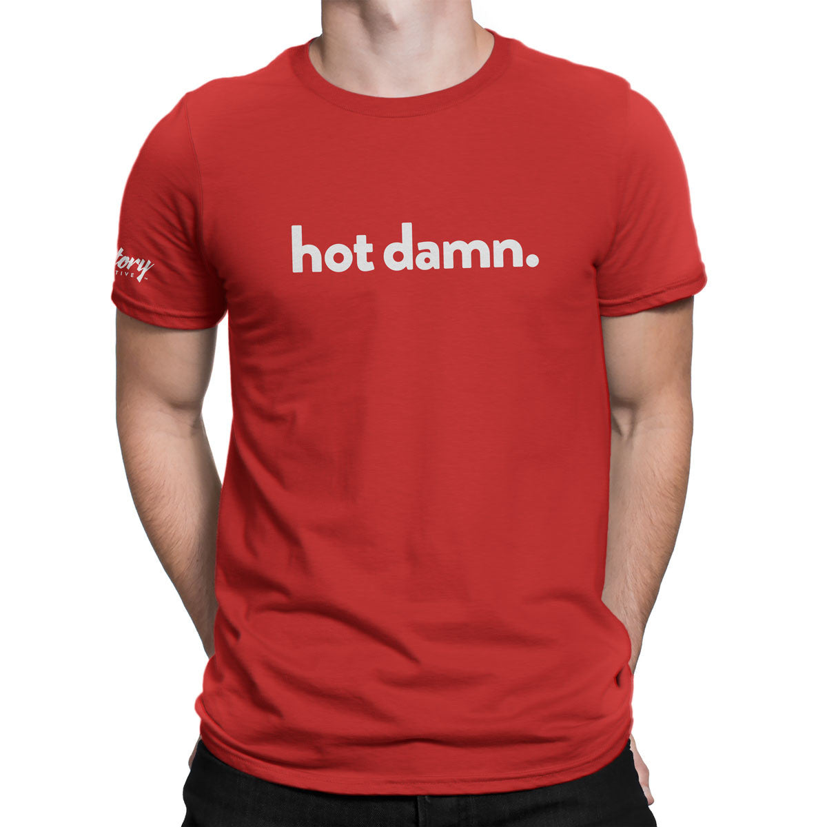 Hot Damn — Men's T-Shirt (Red)