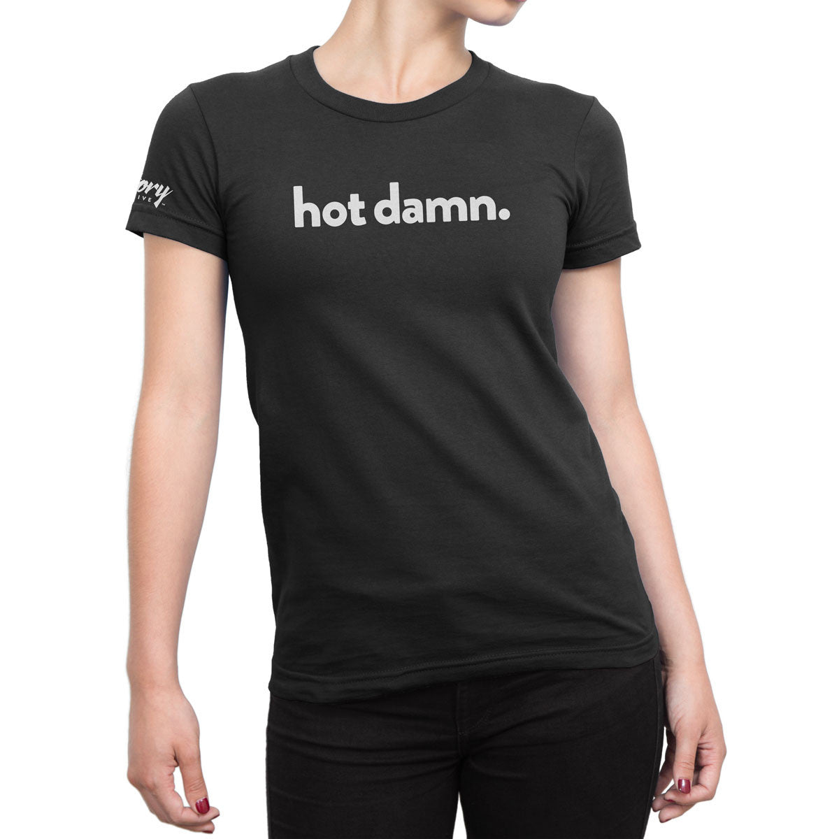 Hot Damn — Women's T-Shirt (Black)