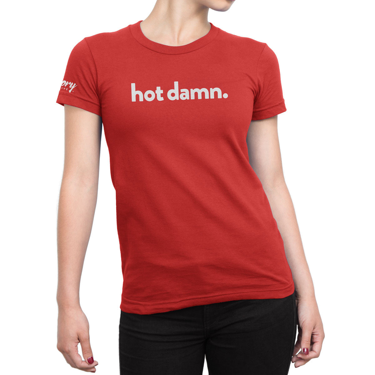 Hot Damn — Women's T-Shirt (Red)